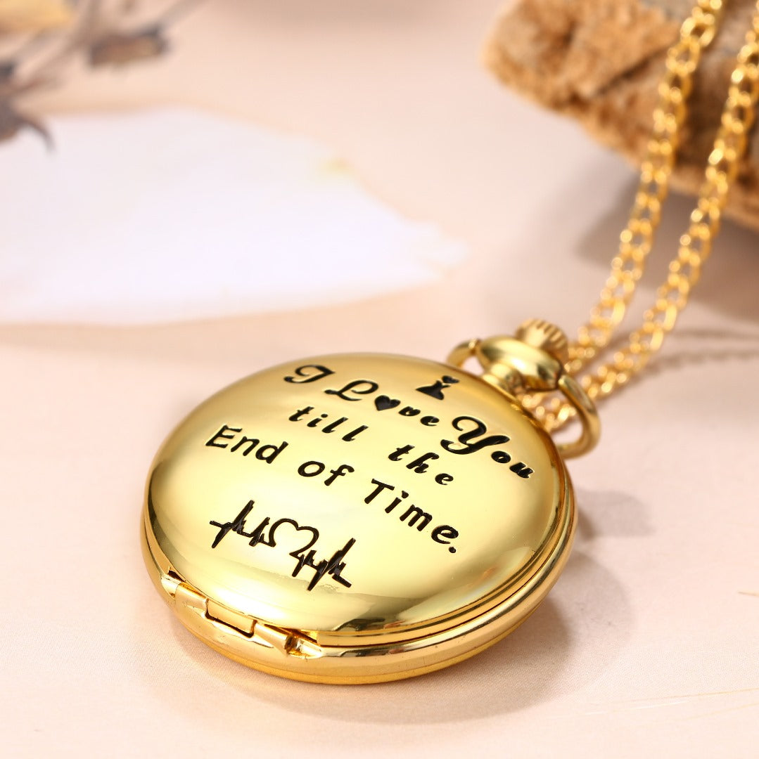 I Love You Luxury Vintage Pocket Watch