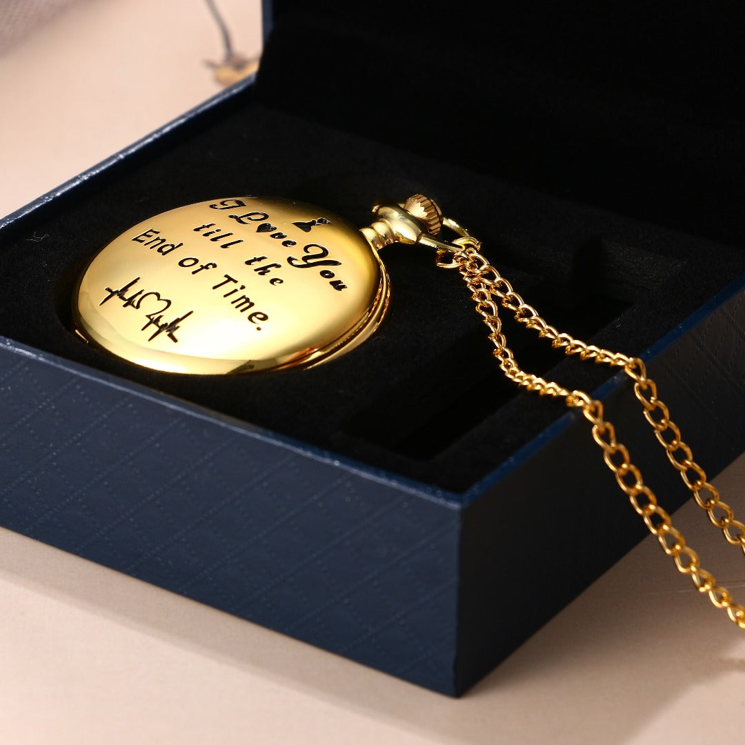 I Love You Luxury Vintage Pocket Watch