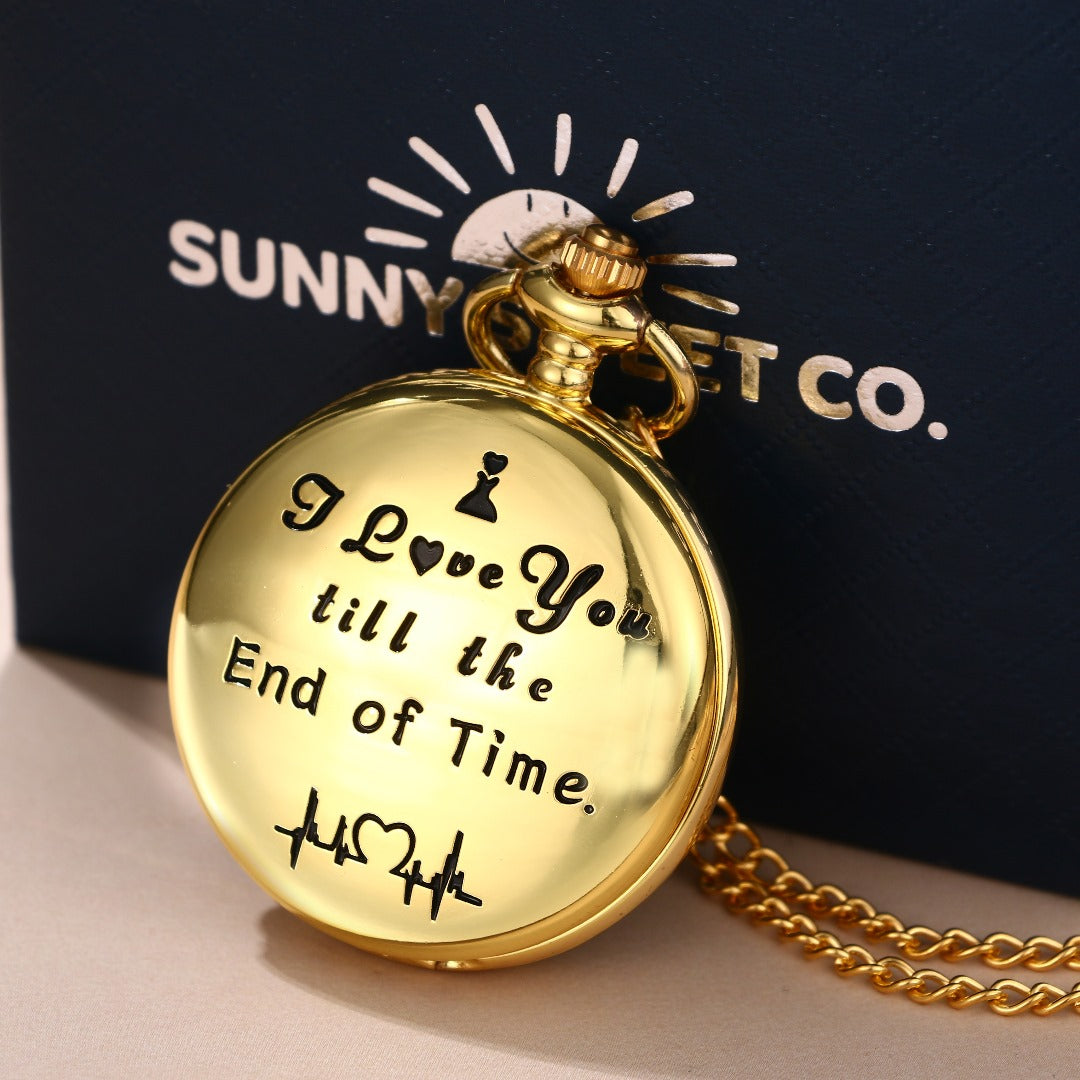 I Love You Luxury Vintage Pocket Watch