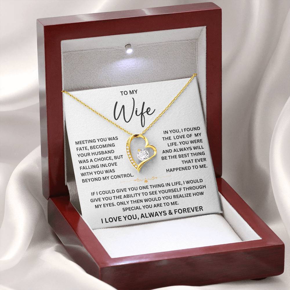TO MY WIFE - FOREVER LOVE NECKLACE GIFT - SO#1526
