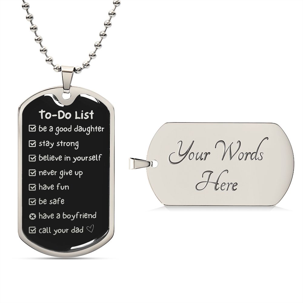 Gift For Daughter - To Do List Necklace
