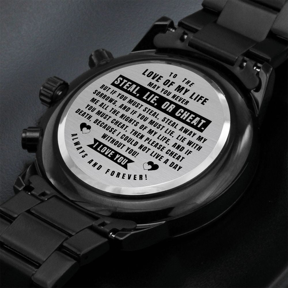 Laser Engraved Watch for Boyfriend / Husband