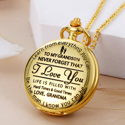 To Grandson / From Grandma - Luxury Vintage Pocket Watch