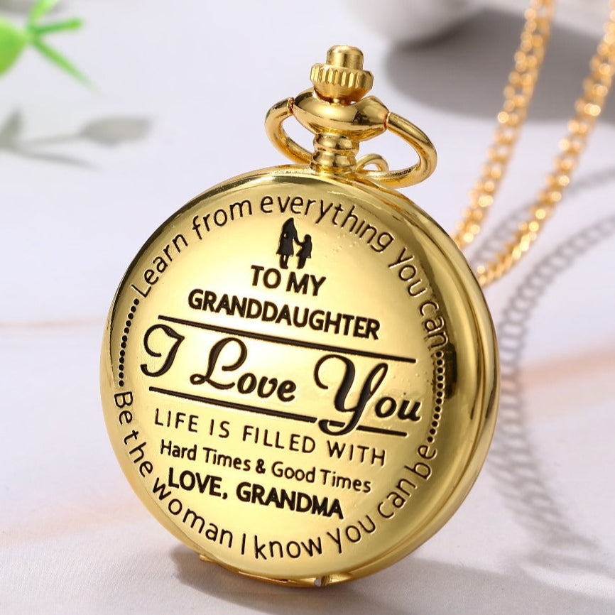 To Granddaughter / From Grandma - Luxury Vintage Pocket Watch