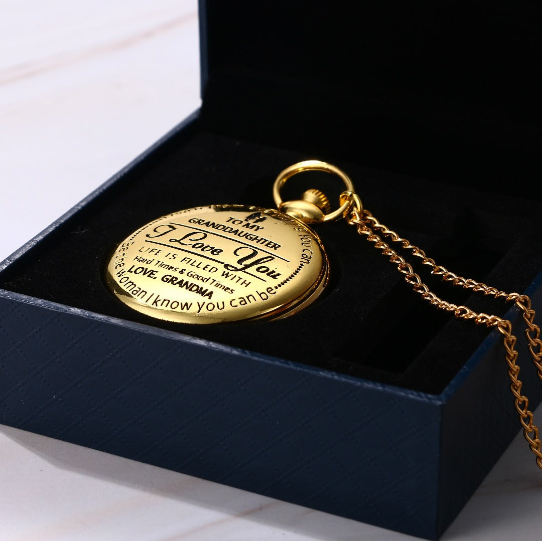 To Granddaughter / From Grandma - Luxury Vintage Pocket Watch