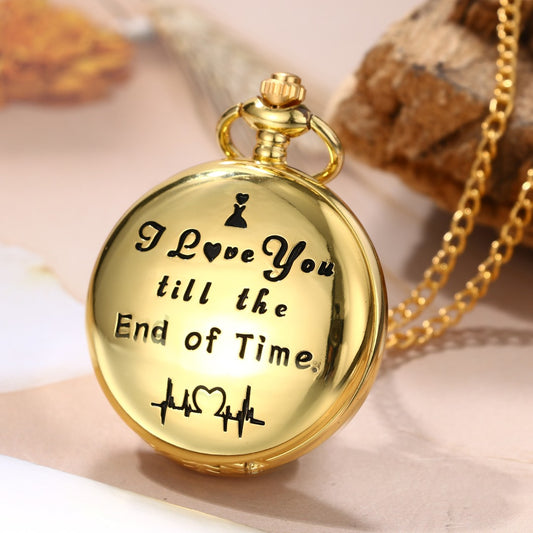 I Love You Luxury Vintage Pocket Watch