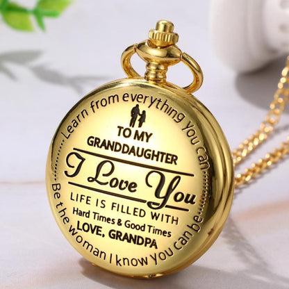 To Granddaughter / From Grandpa - Luxury Vintage Pocket Watch