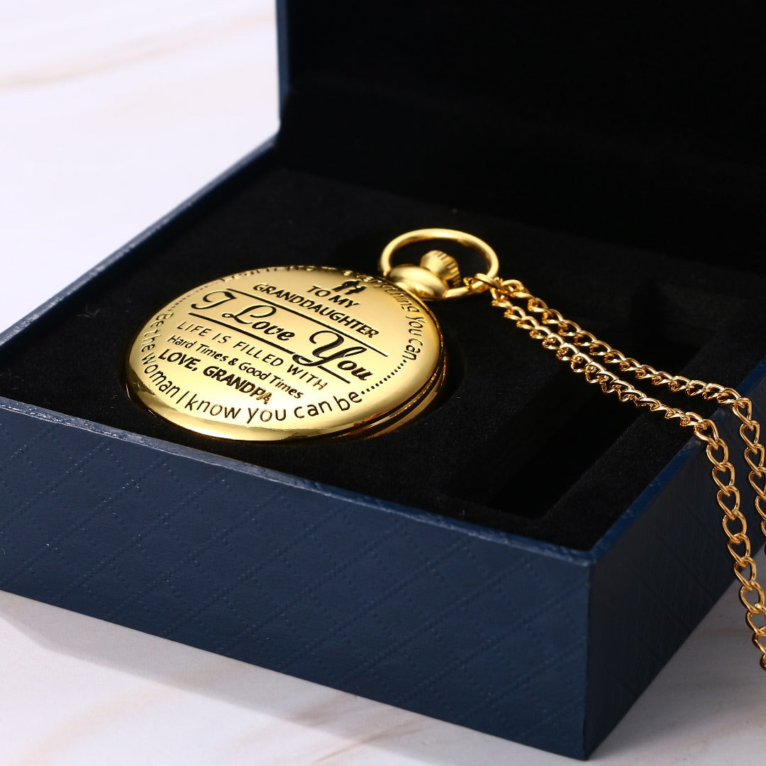 To Granddaughter / From Grandpa - Luxury Vintage Pocket Watch