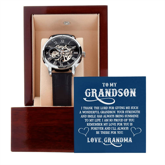 To Grandson / From Grandma Openwork Watch - SO - 0042