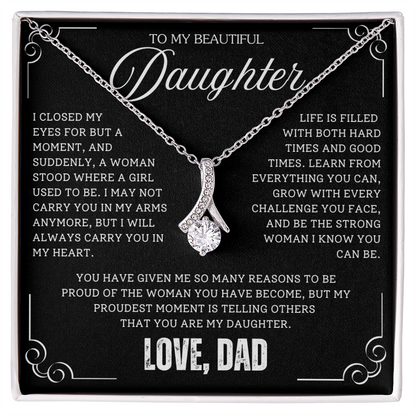 To My Daughter / From Dad - Luxury Alluring Beauty Necklace - SS#18