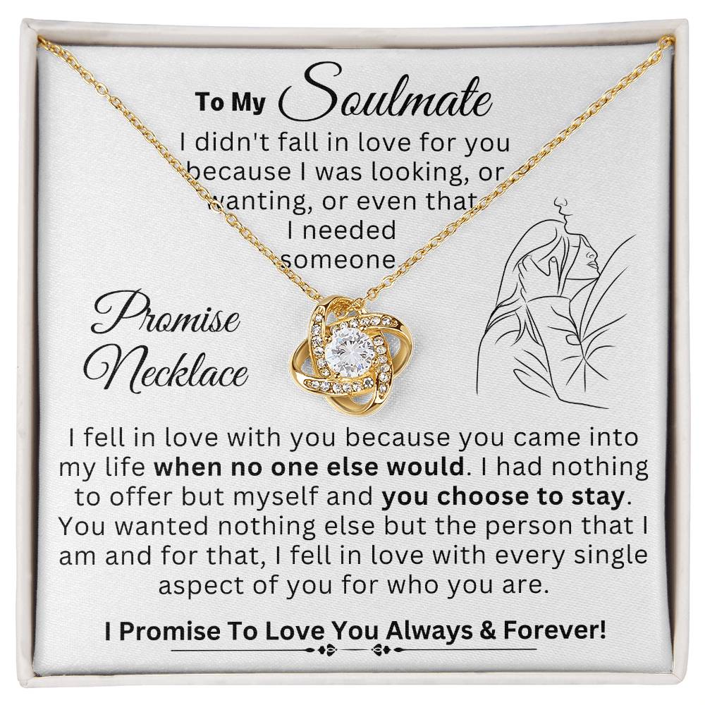 To My Soulmate - Love Knot Necklace  - SO#729384