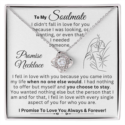 To My Soulmate - Love Knot Necklace  - SO#729384