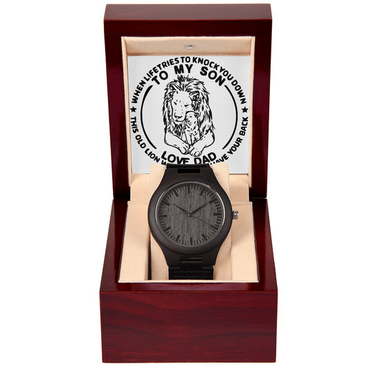 Engraved Wooden Watch For Son - SO#1298