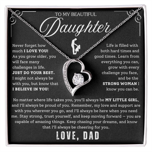 To My Daughter - From Dad - Luxury Gift Necklace SS#22