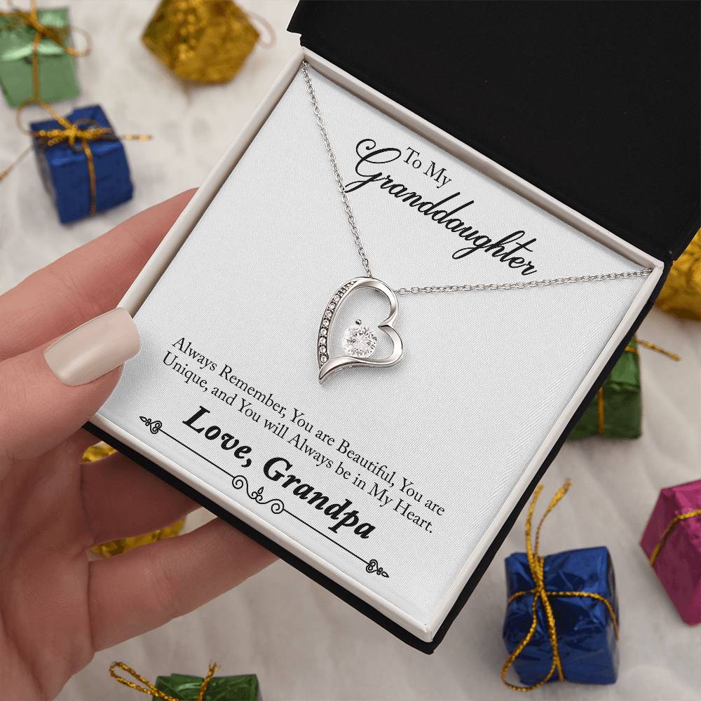 To My Grand Daughter / From Grandpa Forever Love Necklace - SO - 0012