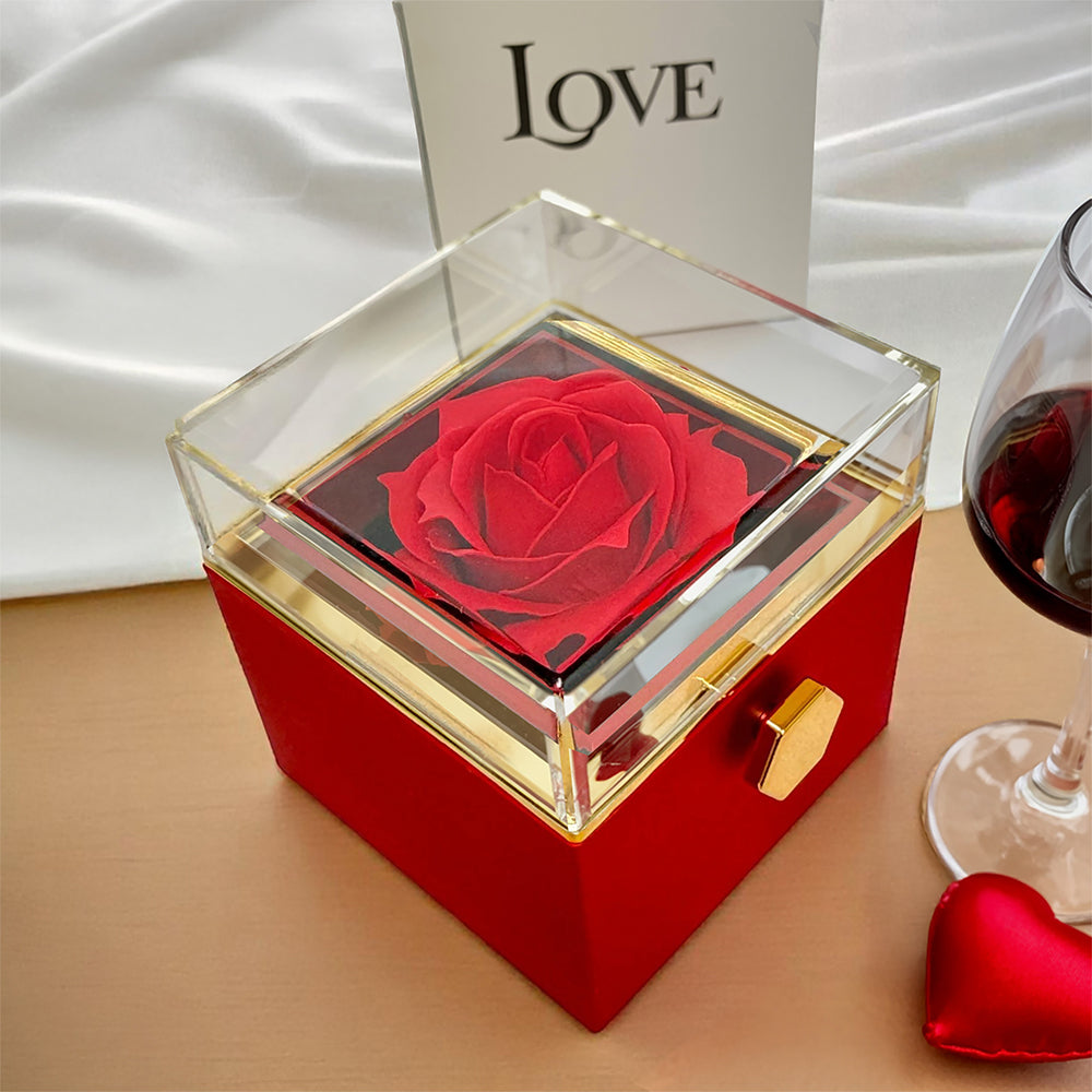 To My Daughter - From Dad - Rotating Rose Box Necklace Gift Set SS#28