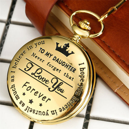 Special Gift For Daughter - Luxury Vintage Pocket Watch