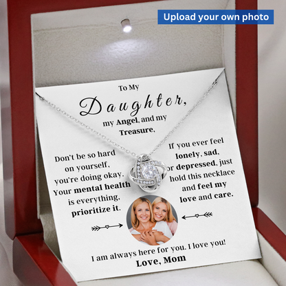 Mental Health Awareness Necklace for Daughter - Personalized Photo Upload