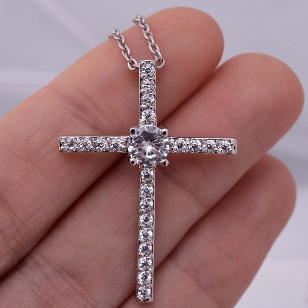 To My Daughter Cross Necklace