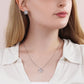 Love Knot Necklace with Free Zirconia Earring, Gift Box, and Velvet Pouch
