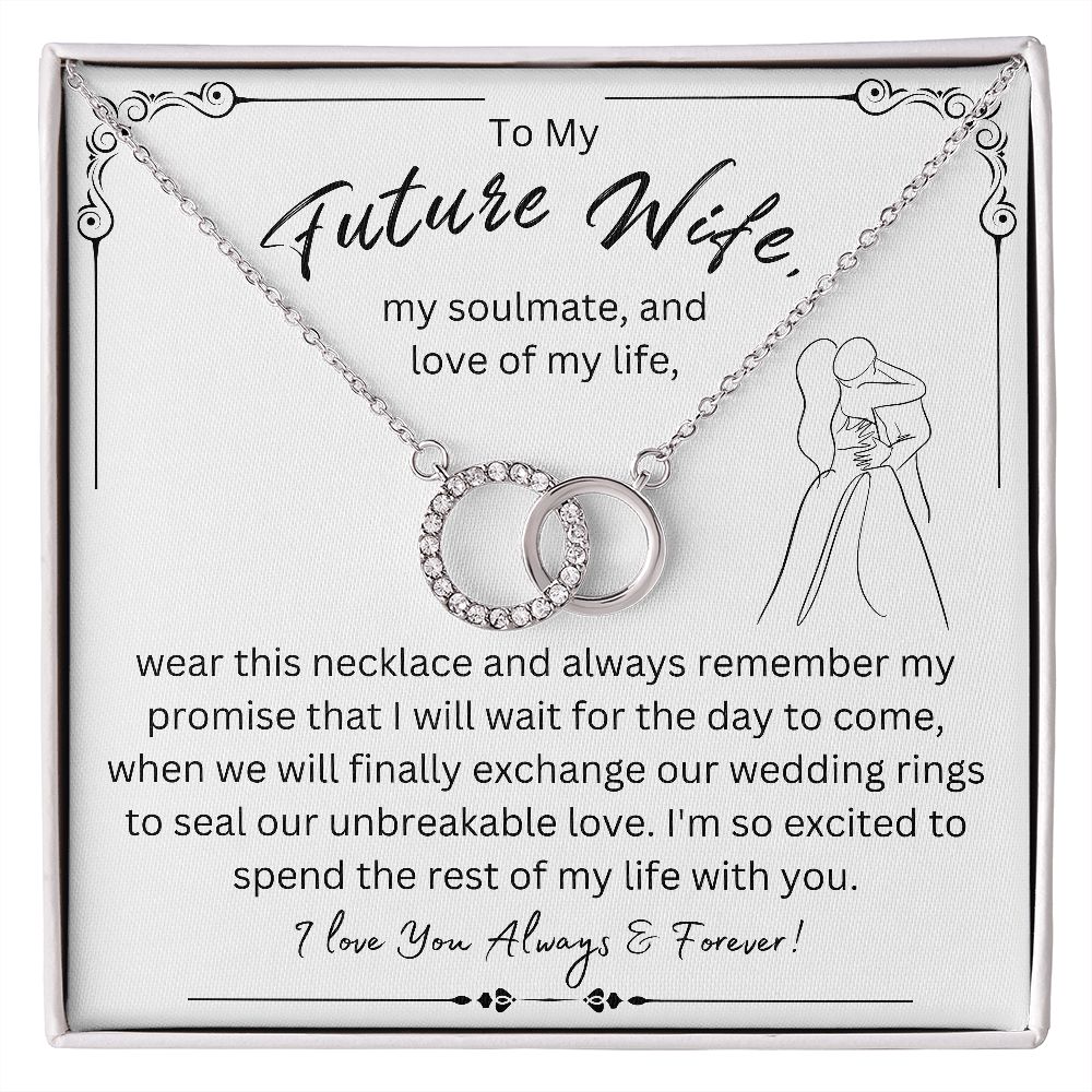 Perfect Pair - Promise Necklace - 14K White Gold