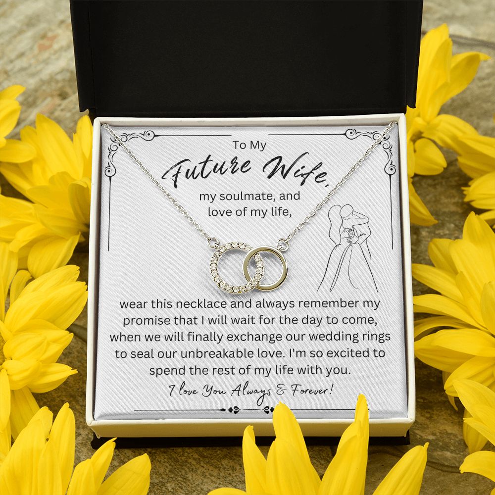 Perfect Pair - Promise Necklace - 14K White Gold