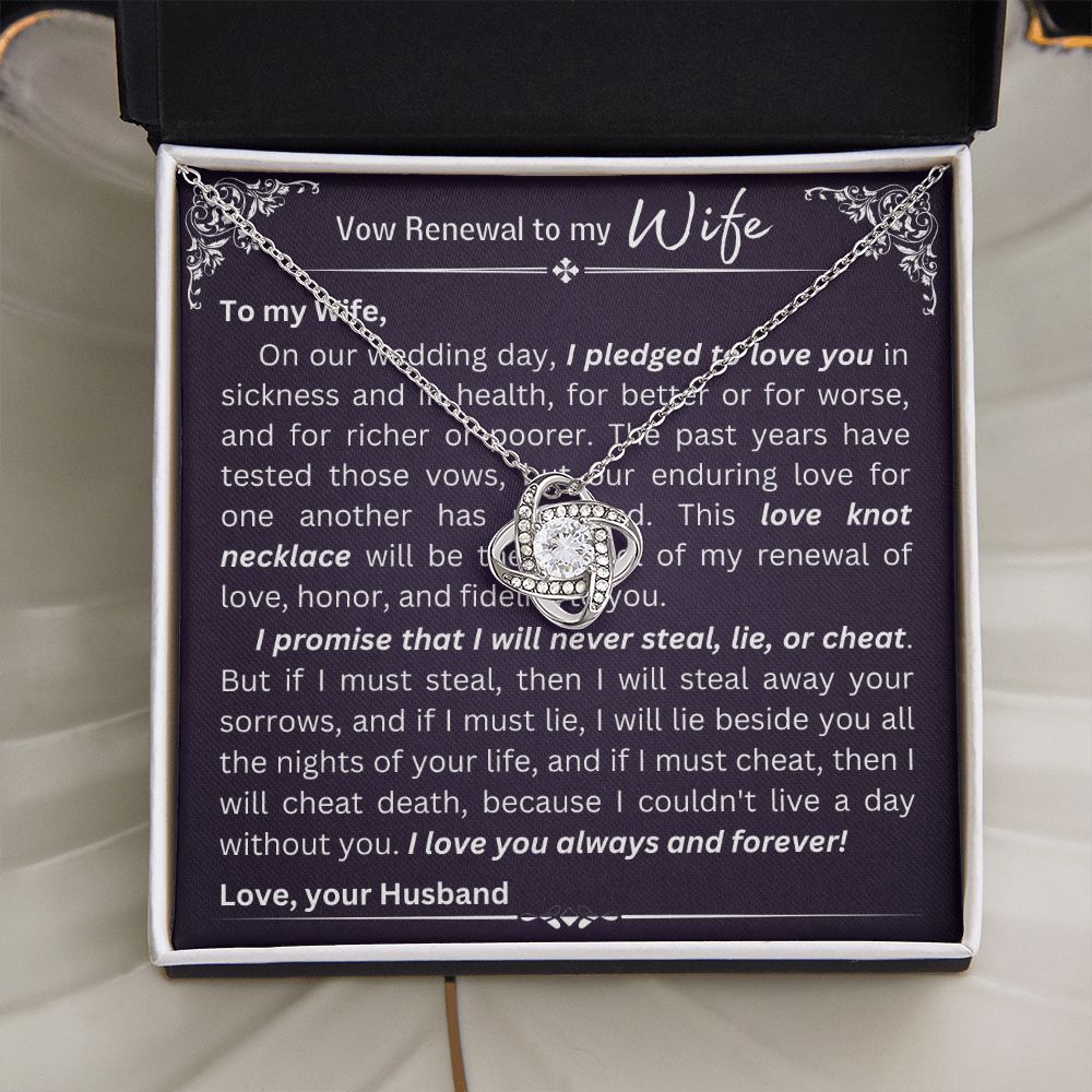 Love Knot Necklace - Vow Renewal